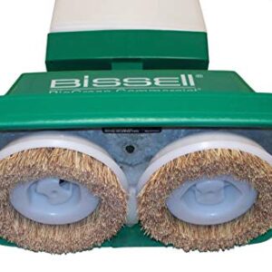 BiSSEll BigGreen BGFS5000 Portable Two Brush Floor Scrubber & Polisher, Polypropylene, 13"" W x 7"" D x 44"" H, White & Green