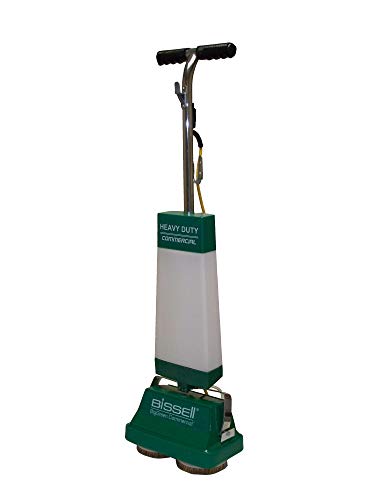 BiSSEll BigGreen BGFS5000 Portable Two Brush Floor Scrubber & Polisher, Polypropylene, 13"" W x 7"" D x 44"" H, White & Green