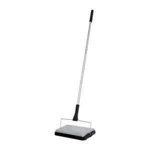 all parts etc. carpet sweeper non electric vacuum cleaner, floor sweeper broom with rotating brushes, manual vacuum sweeper, push vacuum for tile, carpets and hardwood 10.5”