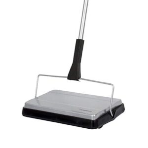 ALL PARTS ETC. Carpet Sweeper Non Electric Vacuum Cleaner, Floor Sweeper Broom with Rotating Brushes, Manual Vacuum Sweeper, Push Vacuum for Tile, Carpets and Hardwood 10.5”