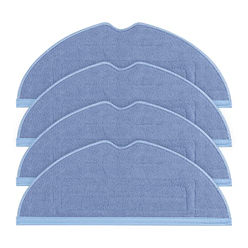 Tyfrozn Vacuum Mop Pads Replacement for Roborock T7S T7S Plus S7/S7MaxV, S7 MaxV Plus Reusable Hard Floor Cloth Expert Wet Replacement Microfiber Soft Pad (4)