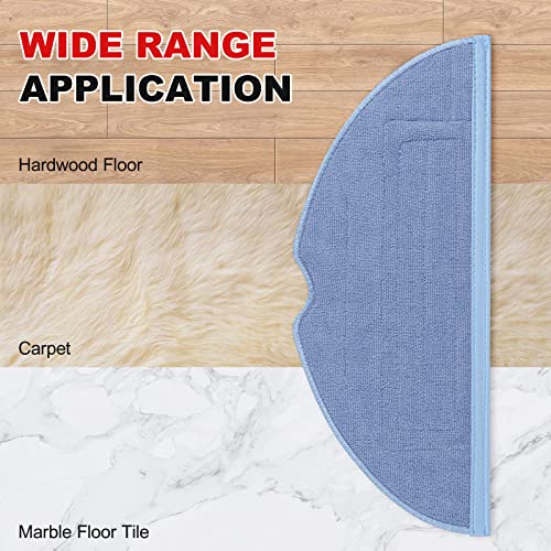 Tyfrozn Vacuum Mop Pads Replacement for Roborock T7S T7S Plus S7/S7MaxV, S7 MaxV Plus Reusable Hard Floor Cloth Expert Wet Replacement Microfiber Soft Pad (4)