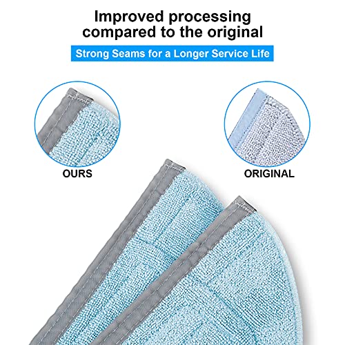 ThinkTex 5 Pcs Mop Cloth Pads Replacement for Xiaomi Roborock S7 S7+ MAXV Plus Ultra T7 T7S T7 Plus S70 S75 Vacuum Cleaner Parts, Machine Washable Reusable Hard Floor Cloth Expert Wet Microfiber Soft