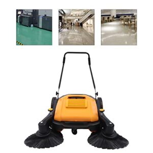 sawauto 41″ hand-push sweepe,industrial floor sweeper large area floor sweeper floor cleaning machine,sweeps 39,611 square feet/hour outdoor and indoor sweeper