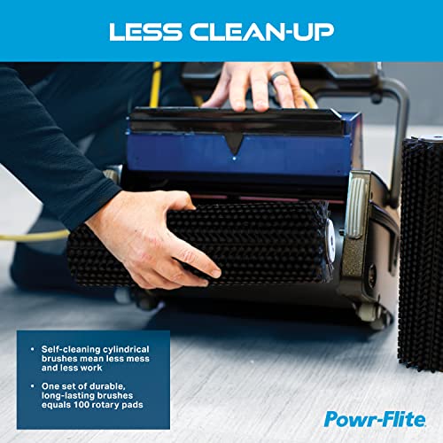 Multiwash 14 inch Commercial Floor Scrubber Machine by Powr-Flite, Power Scrubbers for Cleaning a Variety of Hard and Soft Surface Floors, PFMW14