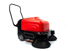 41.3″ walk behind industrial floor sweeper, battery-operated, triple brush, 64500 sqft/h