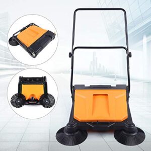 26" Hand-Push Sweepe,Industrial Floor Sweeper Large Area Floor Sweeper Floor Cleaning Machine,Sweeps 29,277 Square Feet/Hour Outdoor and Indoor Sweeper