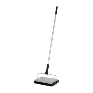 casabella compact carpet sweeper, silver and black, boxed