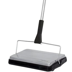 Casabella Compact Carpet Sweeper, Silver and Black, Boxed