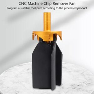 HANFAIRS D16 CNC Machine Chip Removal Fan Scrap Sweeper Automatic Cleaning Tool for Engraver Dust Removing, black & gold