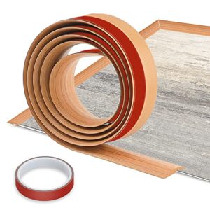 6.56 ft carpet & floor transition strip, pvc self adhesive edging trim strip, carpet trim, for edging floors and carpets with height less than 0.2in/5mm （brown wood grain）
