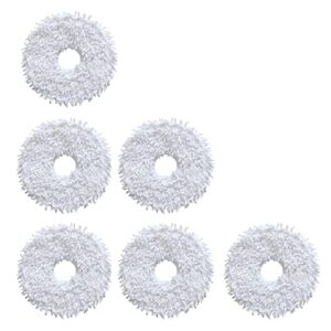 videopup 6pcs replacement mop pads washable reusable mop cloth compatible with ecovacs deebot x1 omni/ x1 turbo sweeper vacuum cleaner
