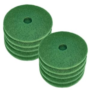 virginia abrasives floor maintenance pads – cleaning floor replacement pads, thick polishing pad to make floors cleaner, synthetic non-woven floor pads, green for scrubbing floors, 18″