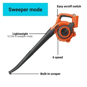 BLACK+DECKER 2-in-1 Cordless Sweeper & Vacuum, 36V, Tool Only (LSWV36B)