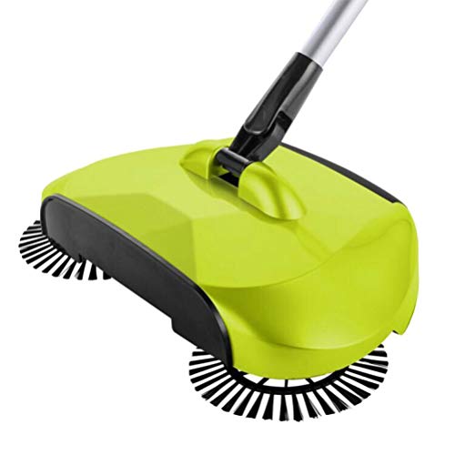 Didiseaon Hand Push Carpet Sweeper Indoor Floor Cleaner 360° Multi- Function Rotating Floor Cleaning Mop for Home Carpet Cleaning (Green)