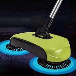 Didiseaon Hand Push Carpet Sweeper Indoor Floor Cleaner 360° Multi- Function Rotating Floor Cleaning Mop for Home Carpet Cleaning (Green)