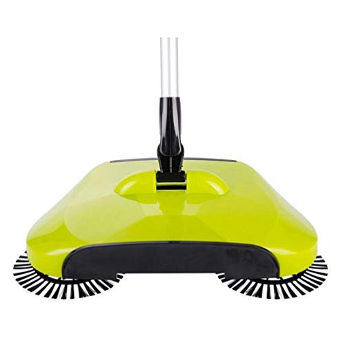 Didiseaon Hand Push Carpet Sweeper Indoor Floor Cleaner 360° Multi- Function Rotating Floor Cleaning Mop for Home Carpet Cleaning (Green)