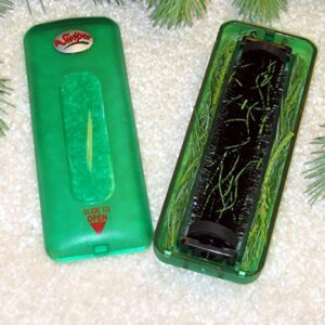 Holiday Christmas Tree Needle Pick-up Brushes (Pack of 2) - Picks up Dry Dropped Needles from Under Christmas Trees and Wreaths, Tough Enough to Pick Up Nuts and Bolts Too (Green)