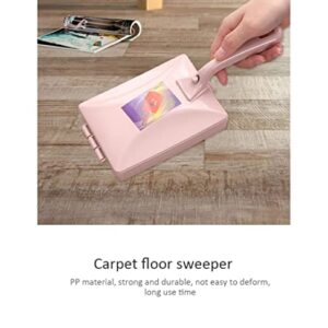 Havamoasa Carpet Debris Brush Double-Roller Sofa Sweeper Handheld Dusting Cleaner Pink