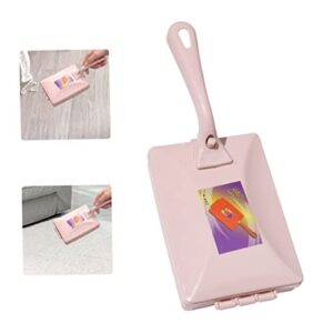 Havamoasa Carpet Debris Brush Double-Roller Sofa Sweeper Handheld Dusting Cleaner Pink