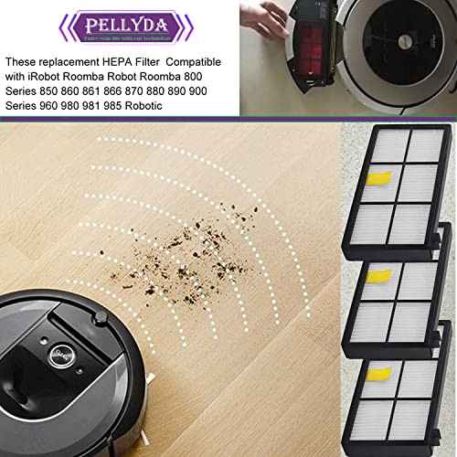 PELLYDA Replacement HEPA filters for IRobot Roomba 850 860 861 866 870 880 890 800 Series 960 980 981 985 900 Series Vacuum Cleaner,irobot Roomba Replenishement Parts
