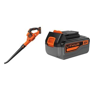 black+decker 20v max cordless sweeper with power boost & extra 4-ah lithium ion battery pack (lsw321 & lb2x4020)