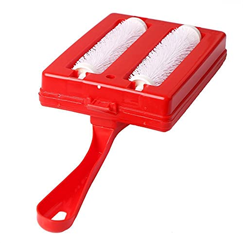 1 PCS Handheld Carpet Table Sweeper Crumb Dirt Fur Brush Cleaner Roller Collector Double Roller Cleaner Home Cleaning Accessories (Color Random)