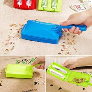 1 PCS Handheld Carpet Table Sweeper Crumb Dirt Fur Brush Cleaner Roller Collector Double Roller Cleaner Home Cleaning Accessories (Color Random)