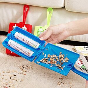 1 PCS Handheld Carpet Table Sweeper Crumb Dirt Fur Brush Cleaner Roller Collector Double Roller Cleaner Home Cleaning Accessories (Color Random)