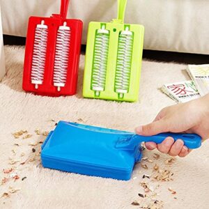 1 PCS Handheld Carpet Table Sweeper Crumb Dirt Fur Brush Cleaner Roller Collector Double Roller Cleaner Home Cleaning Accessories (Color Random)