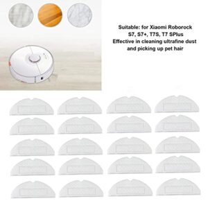 plplaaobo 20pcs Sweeping Robot Disposable Mop Pads, Washable Replacement Mop Cloth Pad for Roborock, Mopping Cloth Replacement Cleaning Pads Fit for Xiaomi Roborock S7