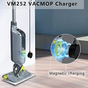 Charger Fit for Shark Cordless Hard Floor Vacuum Mop VM252 VM252C QM250,6.0Ft Extra Long DC Supply Shark VM252 Magnetic Charger