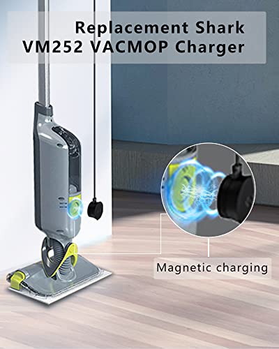 Charger Fit for Shark Cordless Hard Floor Vacuum Mop VM252 VM252C QM250,6.0Ft Extra Long DC Supply Shark VM252 Magnetic Charger