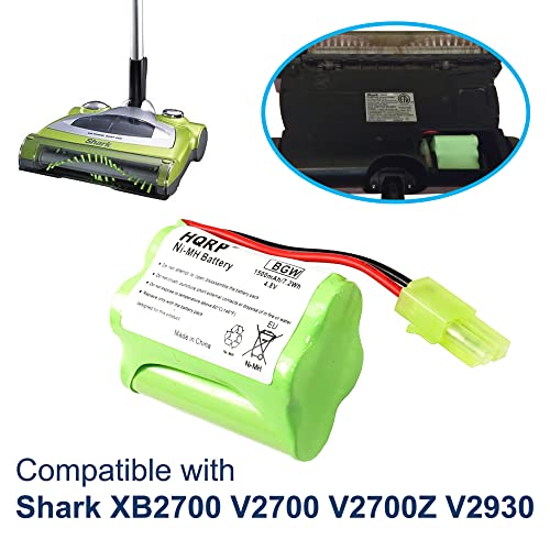 HQRP Battery Compatible with Shark XB2700 V2700 V2700Z V2930 Floor and Carpet Sweeper Euro-Pro XB27OO V27OO V293O