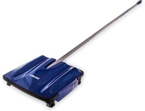 carlisle foodservice products 3639914 duo-sweeper multi-surface cordless floor sweeper, 10″ sweeping path