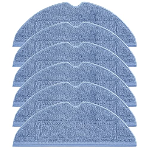 Vacuum Mop Replacement Pads, Compatible with Roborock S7 S7+ T7 T7S T7S Plus S7MaxV S7MaxV Plus S7MaxV Ultra Robot Vacuum, Washable Mop Cloth Rags Reusable Soft Mopping Pad Parts Accessories(6 Pcs)