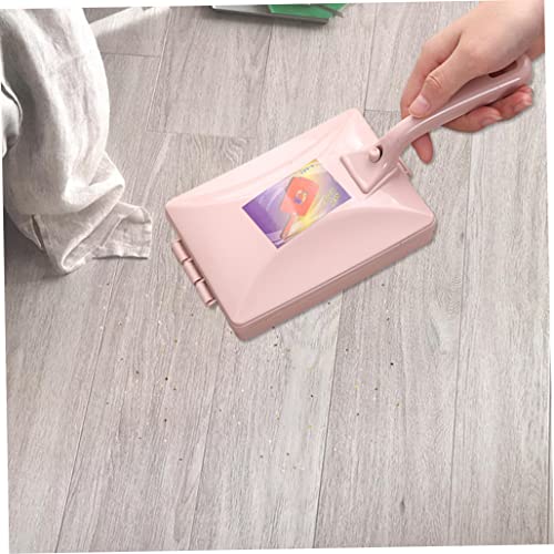 Eioflia Carpet Debris Brush Double-Roller Sofa Sweeper Handheld Dusting Cleaner Pink.