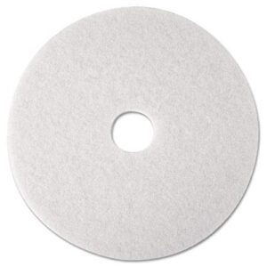 3m 08476 super polish floor pad 4100, 12-inch diameter, white, 5/carton