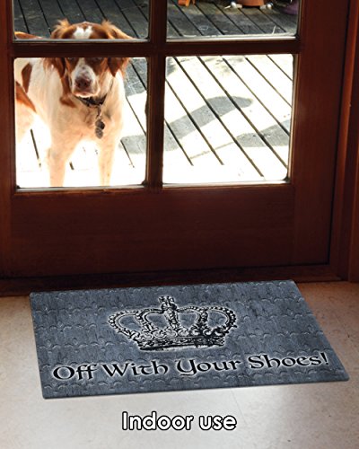 Toland Home Garden 800400 Off with Your Shoes! Funny Door Mat 18x30 Inch Queen Outdoor Doormat for Entryway Indoor Entrance