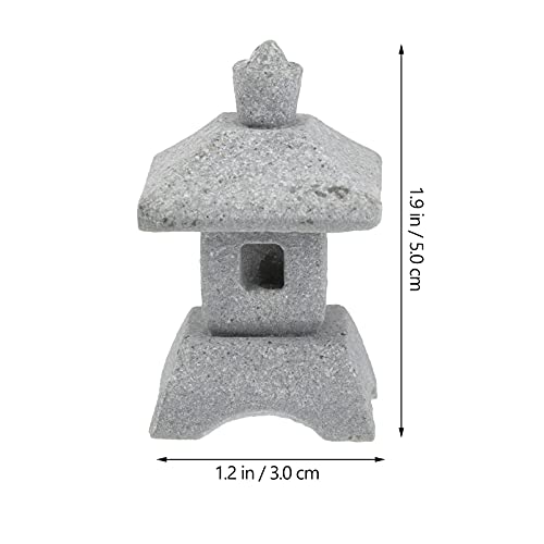 Yardwe 3pcs Mini Pagoda Statue Fairy Garden Pond Tower Sandstone Decorations Zen Garden Decor Micro Rockery Landscape Decoration Accessories Fairy Garden Ornament