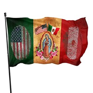 us and mexico friendship flag 3×5 ft double side garden banner indoor outdoor perfect decoration