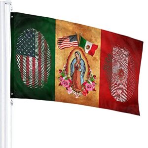 US And Mexico Friendship Flag 3x5 ft Double Side Garden Banner Indoor Outdoor Perfect Decoration