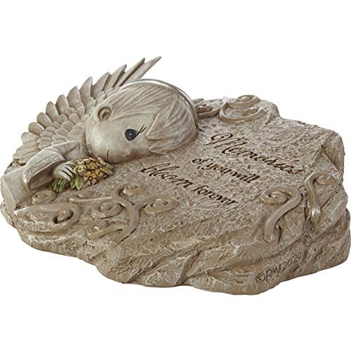 Precious Moments 203111 Memories of You Will Bloom Forever Resin Garden Stone, Multicolor