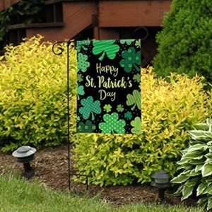 Briarwood Lane St. Patrick's Day Clovers St Patricks Day Garden Flag - 12.5" x 18" - Irish Garden Flag - Celtic Garden Flag - Saint Patricks Day Garden Flag - Celtic Shamrock Garden Flag - Irish Flag