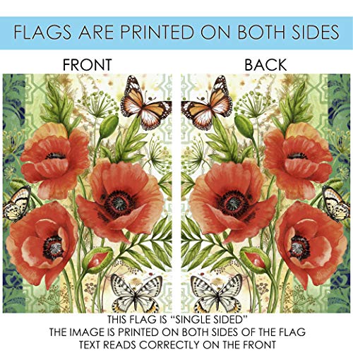 Toland Home Garden 102580 Poppie Delight Flower Flag 28x40 Inch Double Sided Flower Garden Flag for Outdoor House Flag Yard Decoration