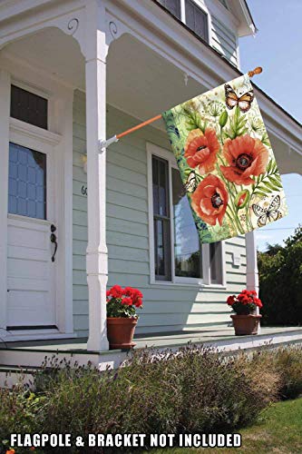 Toland Home Garden 102580 Poppie Delight Flower Flag 28x40 Inch Double Sided Flower Garden Flag for Outdoor House Flag Yard Decoration