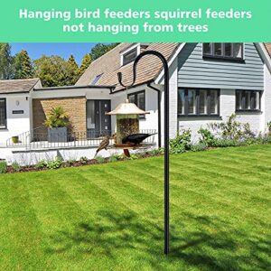 Shepherds Hook 76 inch, Heavy Duty Wrought Iron Shepherd Hooks 2 Pack Bird Feeder Hanger Pole for Outdoor Hanging Adjustable Shepherds Hooks Can Used for Garden Decorative,Solar Lights Hook