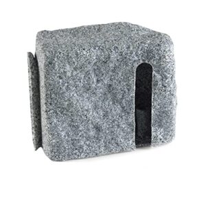 beuta greystone left turn block – landscape edging for lawn & garden, easy no dig installation and connects to other beuta blocks, heavy duty composite resin flex wall stone – 1 pc.