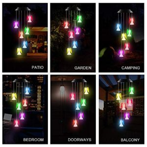 AceList Lucky Angel Solar Wind Chimes for Outside LED Lights, Color Changing Waterproof Windchimes Unique Outdoor Decor, Solar Power Wind Chime, Patio Yard Garden Home Decoration