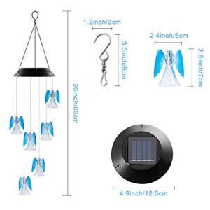 AceList Lucky Angel Solar Wind Chimes for Outside LED Lights, Color Changing Waterproof Windchimes Unique Outdoor Decor, Solar Power Wind Chime, Patio Yard Garden Home Decoration